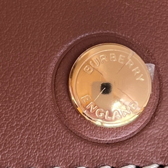 BURBERRY Mini Check Jacquard Pocket Bag- Dark Birch Brown - Picture 14 of 14